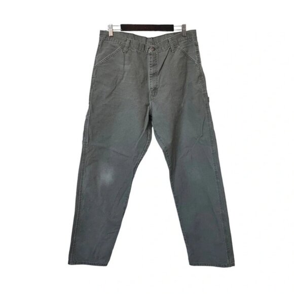 Vintage Rustler Gray Carpenter Cargo Utility Workwear Jeans - Picture 1 of 8